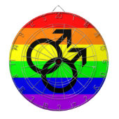 Gay Pride Dartscheibe (vorne)
