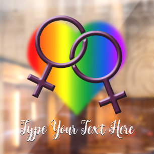 Gay Pride Decal Personalisiert Rainbow Window Fensteraufkleber