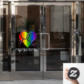 Gay Pride Decal Personalisiert Rainbow Window Fensteraufkleber (Büro Tür)