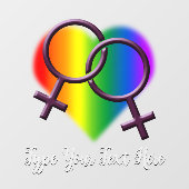 Gay Pride Decal Personalisiert Rainbow Window Fensteraufkleber (Blatt)