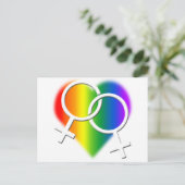 Gay Pride der Frauen Liebe-Karten Postkarte (Stehend Vorderseite)