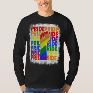 Gay Pride der geblendeten Resist-Regenbogen-Fahne T-Shirt