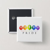 Gay Pride der Löwen - LGBT Button (Vorne & Hinten)