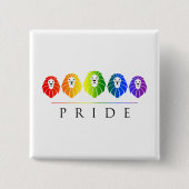 Gay Pride der Löwen - LGBT Button (Vorderseite)