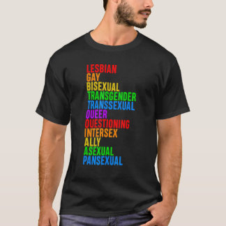 Gay Pride der menschlichen LGBT-Flagge Monat Trans T-Shirt