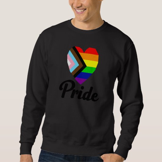 Gay Pride der Progress-Flagge - Regenbogen Word 1 Sweatshirt (Vorderseite)