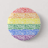 Gay Pride der Regenbogenbraun Button (Vorderseite)