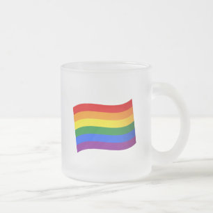 Gay Pride der Regenbogenflagge LGBT LGBTQ Liebe is Mattglastasse