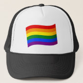 Gay Pride der Regenbogenflagge LGBT LGBTQ Liebe is Truckerkappe (Vorderseite)