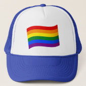 Gay Pride der Regenbogenflagge LGBT LGBTQ Liebe is Truckerkappe (Vorderseite)
