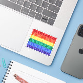 Gay Pride der Regenbogenflagge LGBTQ LGBT Liebe is Aufkleber (Laptop mit iPhone)