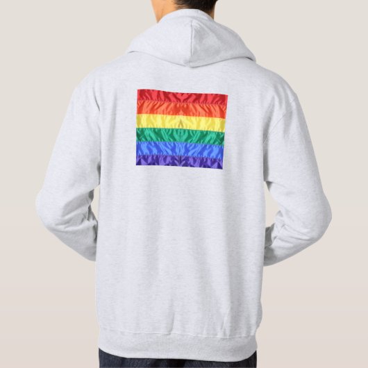 Gay Pride der Regenbogenflagge LGBTQ LGBT Liebe is Hoodie (Rückseite)