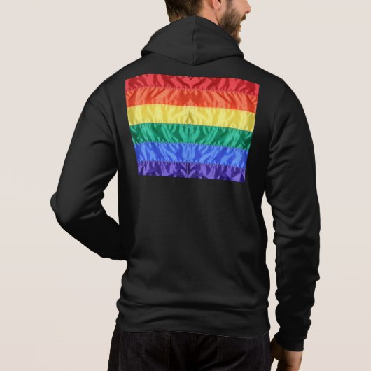 Gay Pride der Regenbogenflagge LGBTQ LGBT Liebe is Hoodie (Rückseite)