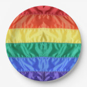 Gay Pride der Regenbogenflagge LGBTQ LGBT Liebe is Pappteller (Vorderseite)