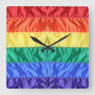 Gay Pride der Regenbogenflagge LGBTQ LGBT Liebe is Quadratische Wanduhr