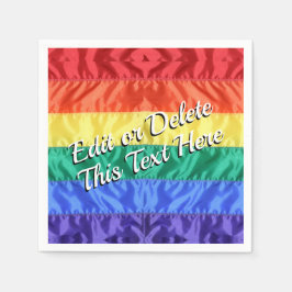 Gay Pride der Regenbogenflagge LGBTQ LGBT Liebe is Serviette