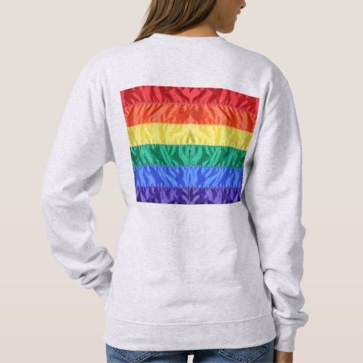 Gay Pride der Regenbogenflagge LGBTQ LGBT Liebe is Sweatshirt (Rückseite)