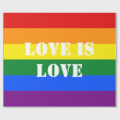 Gay Pride der Regenbogenflagge LGBTQ Liebe ist Lie Geschenkpapier (Flach)