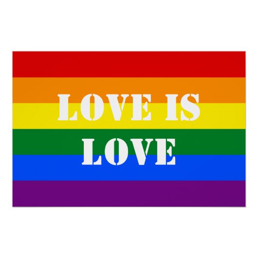 Gay Pride der Regenbogenflagge LGBTQ Liebe ist Lie Poster (Vorderseite)