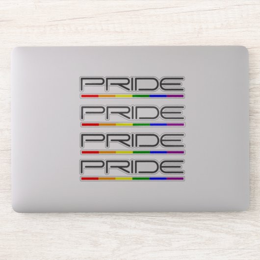 Gay Pride der Stolzfarben Aufkleber (Computer)