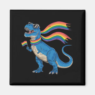 Gay Pride Dino Trex Regenbogen Flag Lgbt Ally Magnet