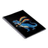 Gay Pride Dino Trex Regenbogen Flag Lgbt Ally Notizblock (Rechte Seite)