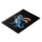 Gay Pride Dino Trex Regenbogen Flag Lgbt Ally Notizblock (Linke Seite)