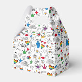 Gay Pride Doodle Muster Geschenkschachtel (Rückseite)