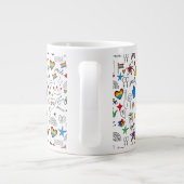 Gay Pride-Doodle-Muster Jumbo-Tasse (Rückseite)