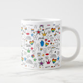 Gay Pride-Doodle-Muster Jumbo-Tasse (Rechts)