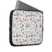 Gay Pride Doodle Muster Laptopschutzhülle (Vorne Rechts)