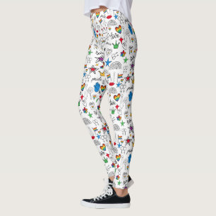 Gay Pride-Doodle-Muster Leggings