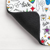 Gay Pride-Doodle-Muster Mousepad (Ecke)