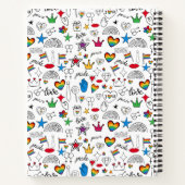 Gay Pride Doodle Muster Notizblock (Rückseite)