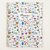 Gay Pride Doodle Muster Planer (Vorderseite)