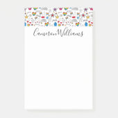 Gay Pride-Doodle-Muster Post-it Klebezettel (Vorderseite)