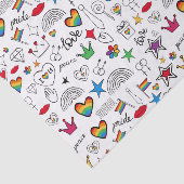 Gay Pride-Doodle-Muster Seidenpapier (Ausschnitt)