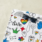 Gay Pride-Doodle-Muster Strandtuch (Beispiel)