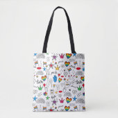 Gay Pride-Doodle-Muster Tasche (Vorderseite)