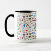 Gay Pride-Doodle-Muster Tasse (Links)