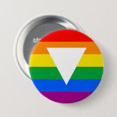 Gay Pride-Dreieck-Design Button (Vorne & Hinten)