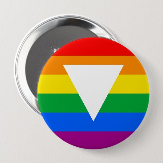 Gay Pride-Dreieck-Design Button (Vorne & Hinten)