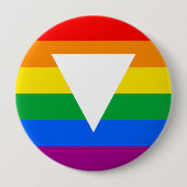 Gay Pride-Dreieck-Design Button (Vorderseite)