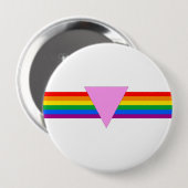 Gay Pride-Dreieck-Design Button (Vorne & Hinten)