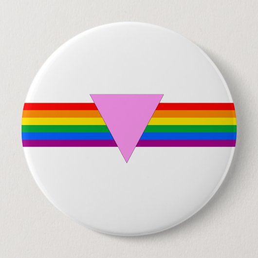 Gay Pride-Dreieck-Design Button (Vorderseite)