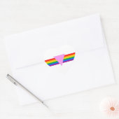 Gay Pride-Dreieck-Design Herz-Aufkleber (Umschlag)