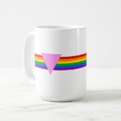 Gay Pride-Dreieck-Design Kaffeetasse (Vorderseite Links)