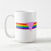 Gay Pride-Dreieck-Design Kaffeetasse (Links)