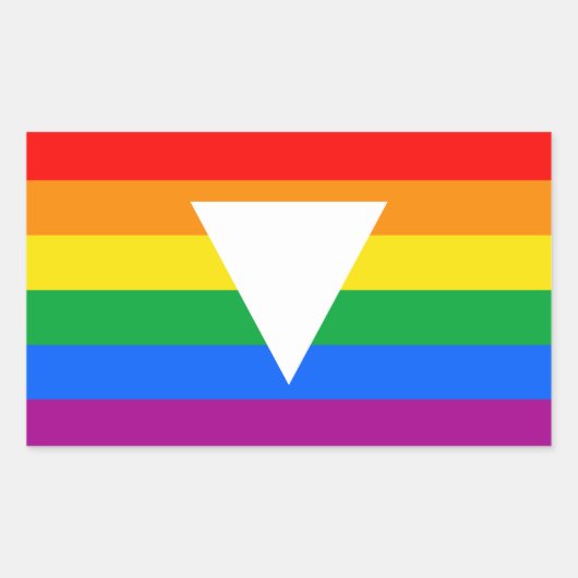 Gay Pride-Dreieck-Design Rechteckiger Aufkleber (Vorderseite)