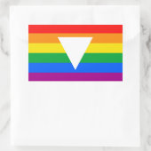 Gay Pride-Dreieck-Design Rechteckiger Aufkleber (Tasche)